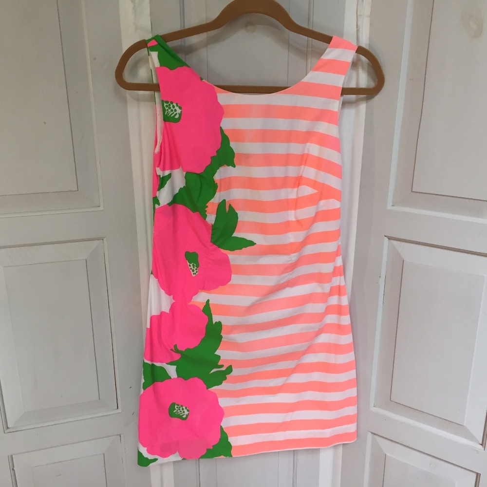 Lilly Pulitzer Pink and Orange Striped Mini Dress